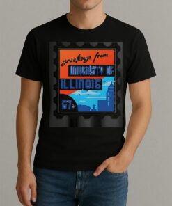 Stamp Greetings From University Of Illinois Premium Shirt
