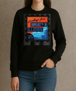Stamp Greetings From University Of Illinois Premium sweater