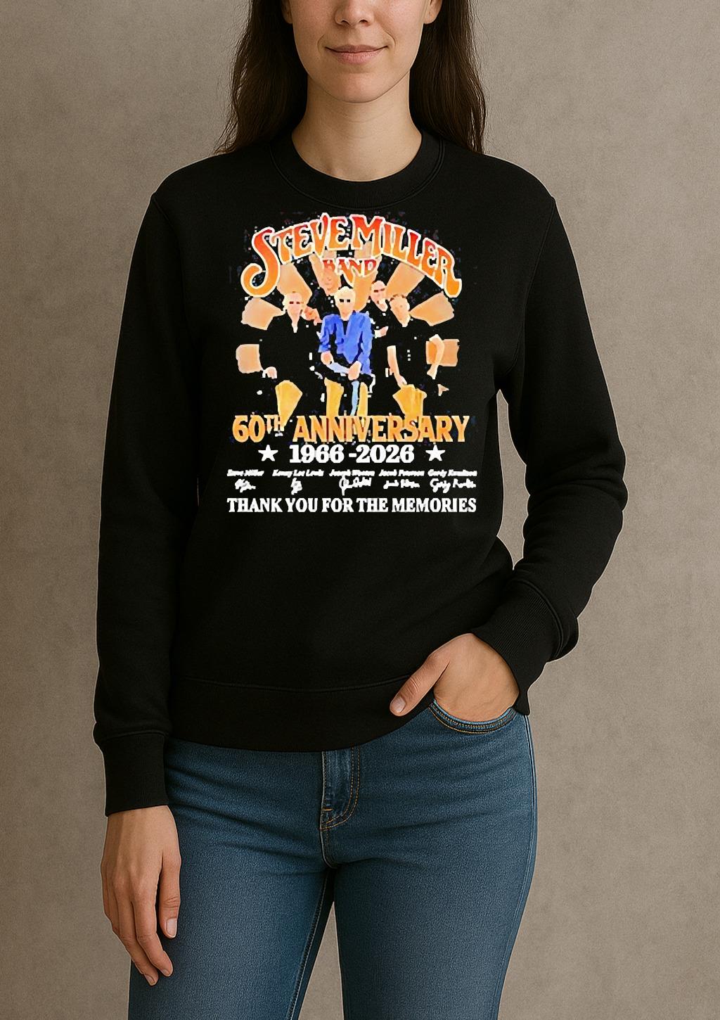 Steve Miller Band 60Th Anniversary 1966 2026 Thank You For The Memories Shirt sweater