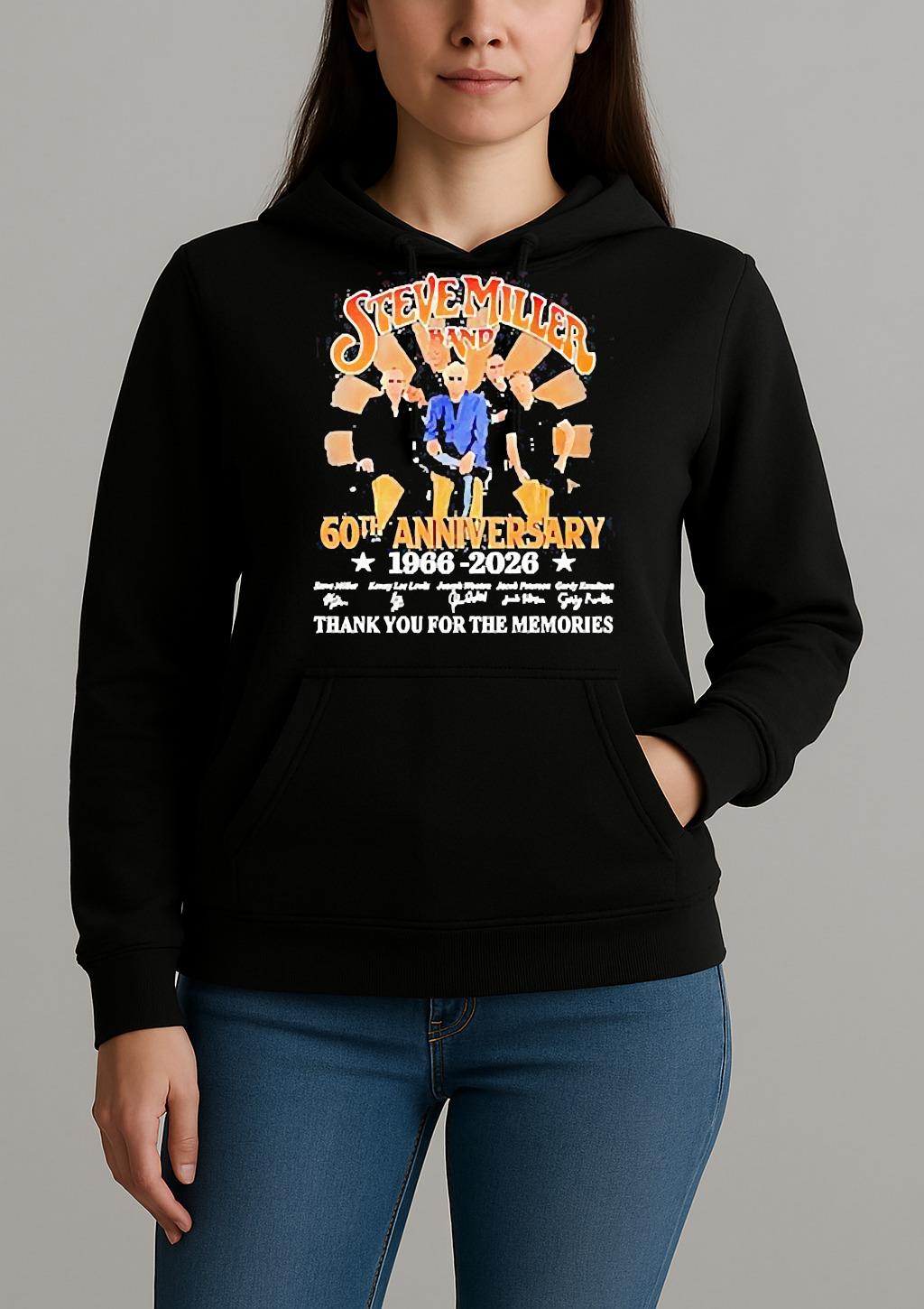 Steve Miller Band 60Th Anniversary 1966 2026 Thank You For The Memories Shirt Unihoodie