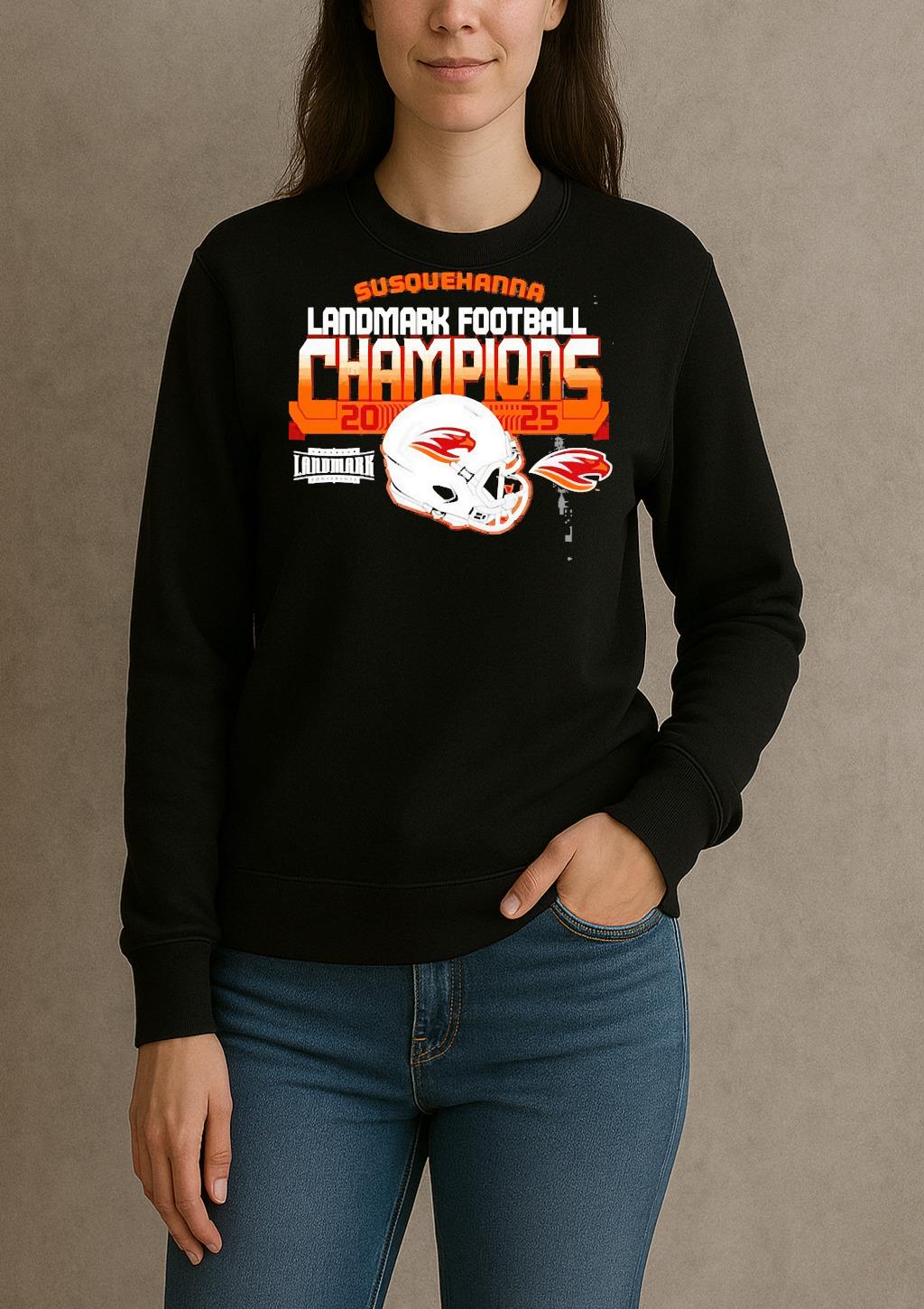 Susquehanna River Hawks Landmark Football Champions 2025 Premium sweater