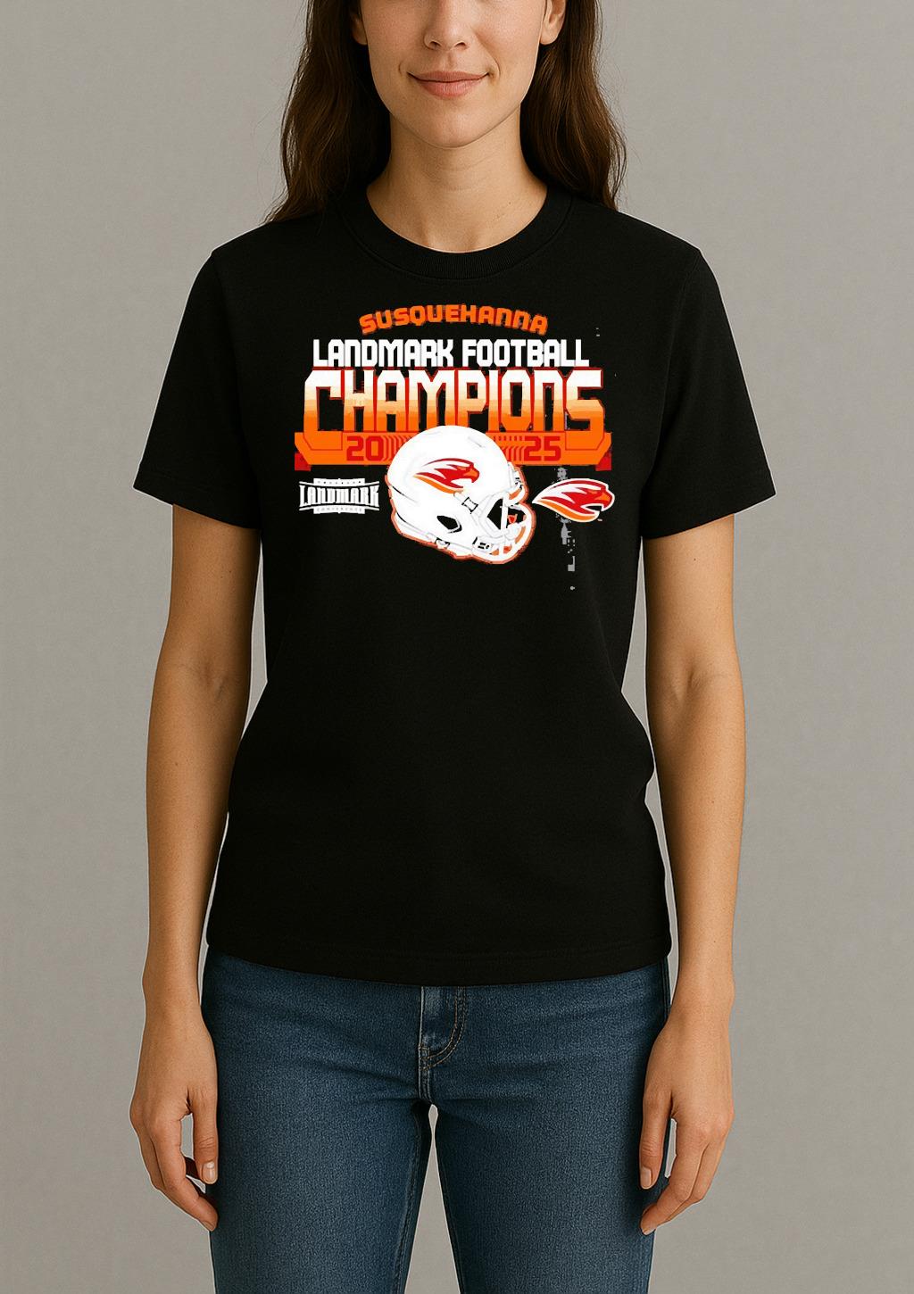 Susquehanna River Hawks Landmark Football Champions 2025 Premium Womentee
