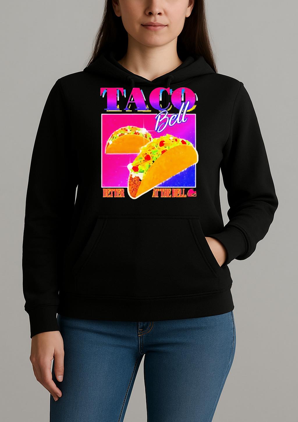 Taco Bell Better At The Bell Vintage Premium Unisexhoodie