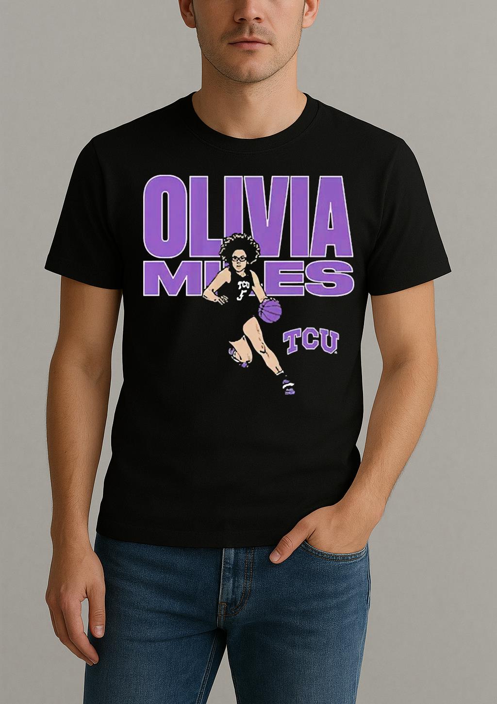 Tcu Olivia Miles Name Pose Shirt