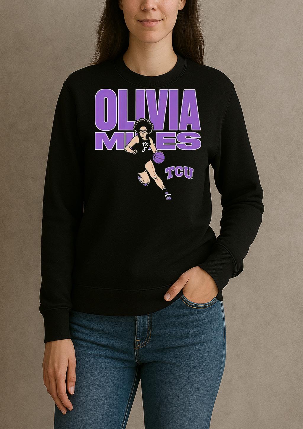 Tcu Olivia Miles Name Pose Shirt sweater