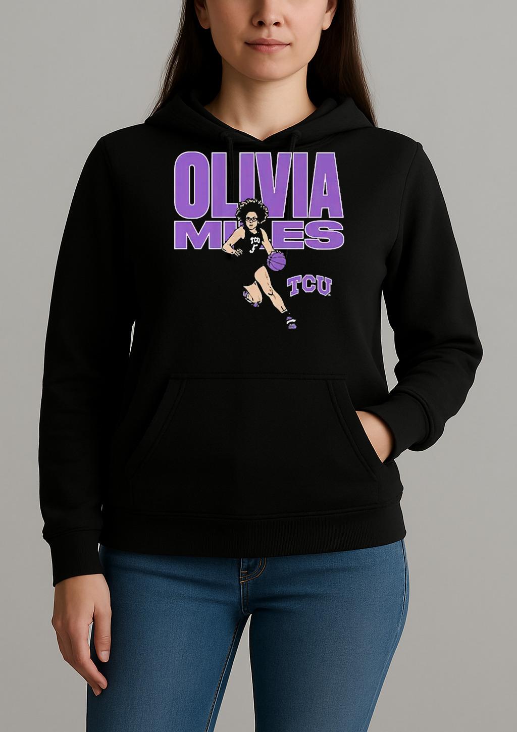 Tcu Olivia Miles Name Pose Shirt Unihoodie