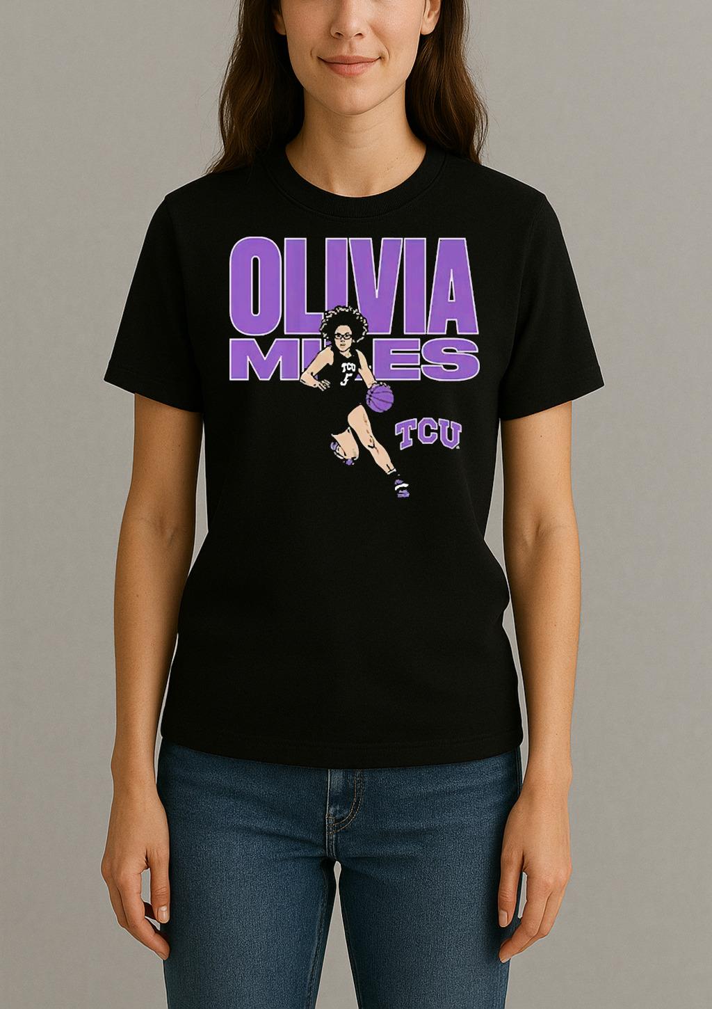 Tcu Olivia Miles Name Pose Shirt Womentee