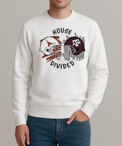 Texas Am Aggies Vs Texas Longhorns House Divided Helmet Shirt sweater