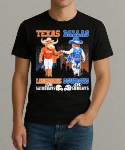 Texas Longhorns On Saturdays Dallas Cowboys On Sundays Mascot Premium Shirt