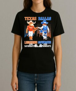 Texas Longhorns On Saturdays Dallas Cowboys On Sundays Mascot Premium Womentee
