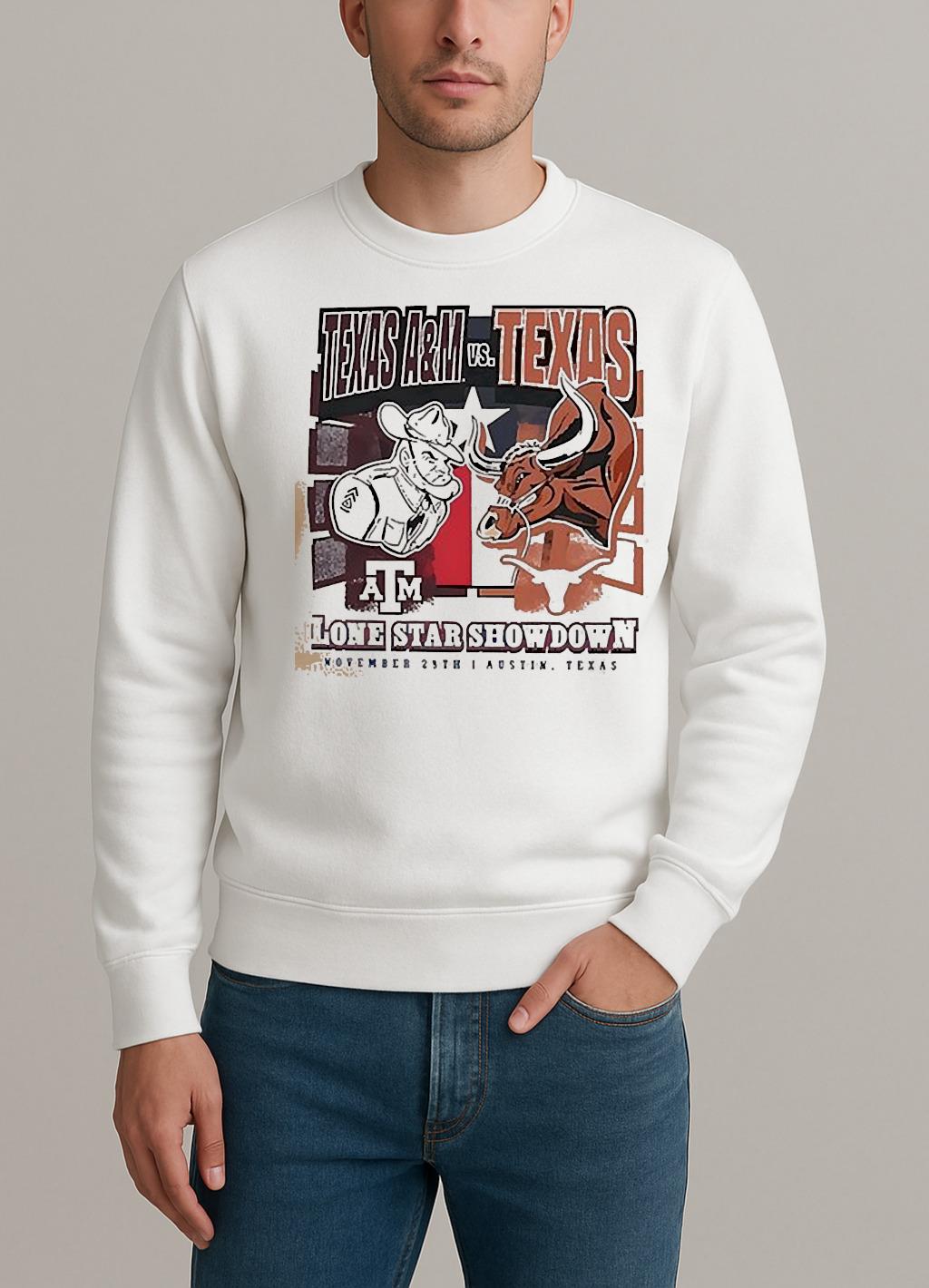 Texas Longhorns Vs Texas Aampm Aggies Lone Star Showdown Mascots Nov 28Th Austin Texas Shirt sweater