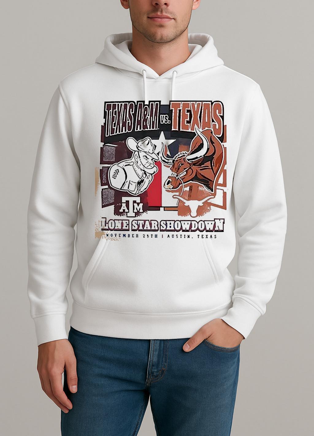 Texas Longhorns Vs Texas Aampm Aggies Lone Star Showdown Mascots Nov 28Th Austin Texas Shirt Unisexhoodie
