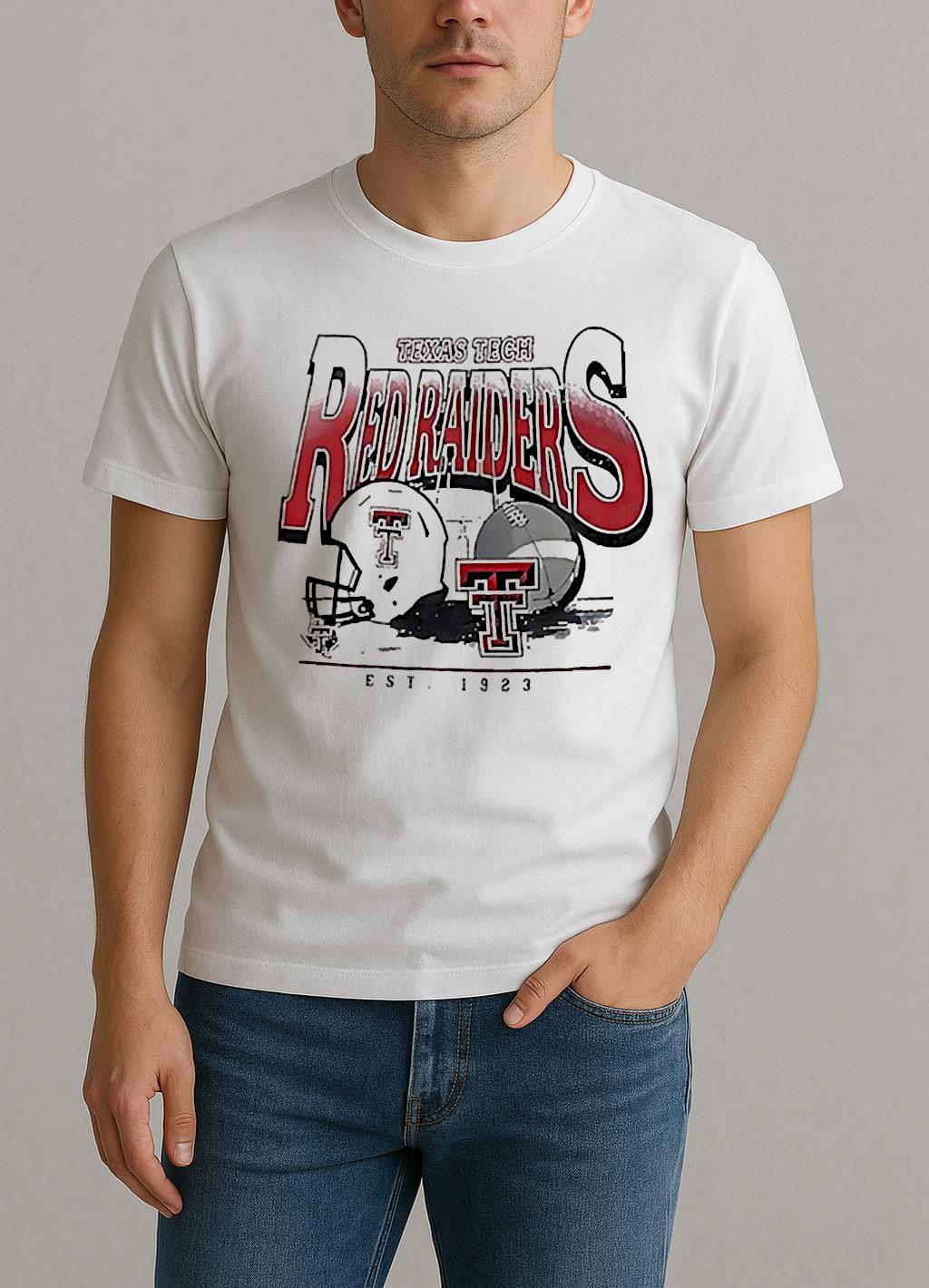 Texas Tech Red Raiders Football Est 1923 Helmet Vintage Circle Shirt