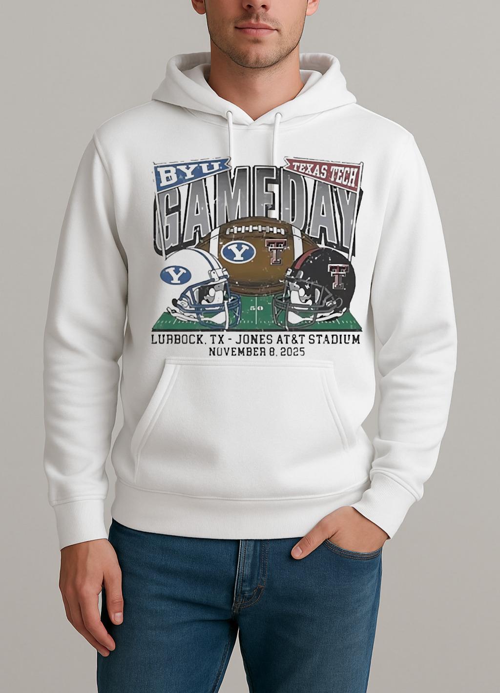 Texas Tech Red Raiders Vs Byu Cougars 2025 Gameday Matchup Premium Unisexhoodie