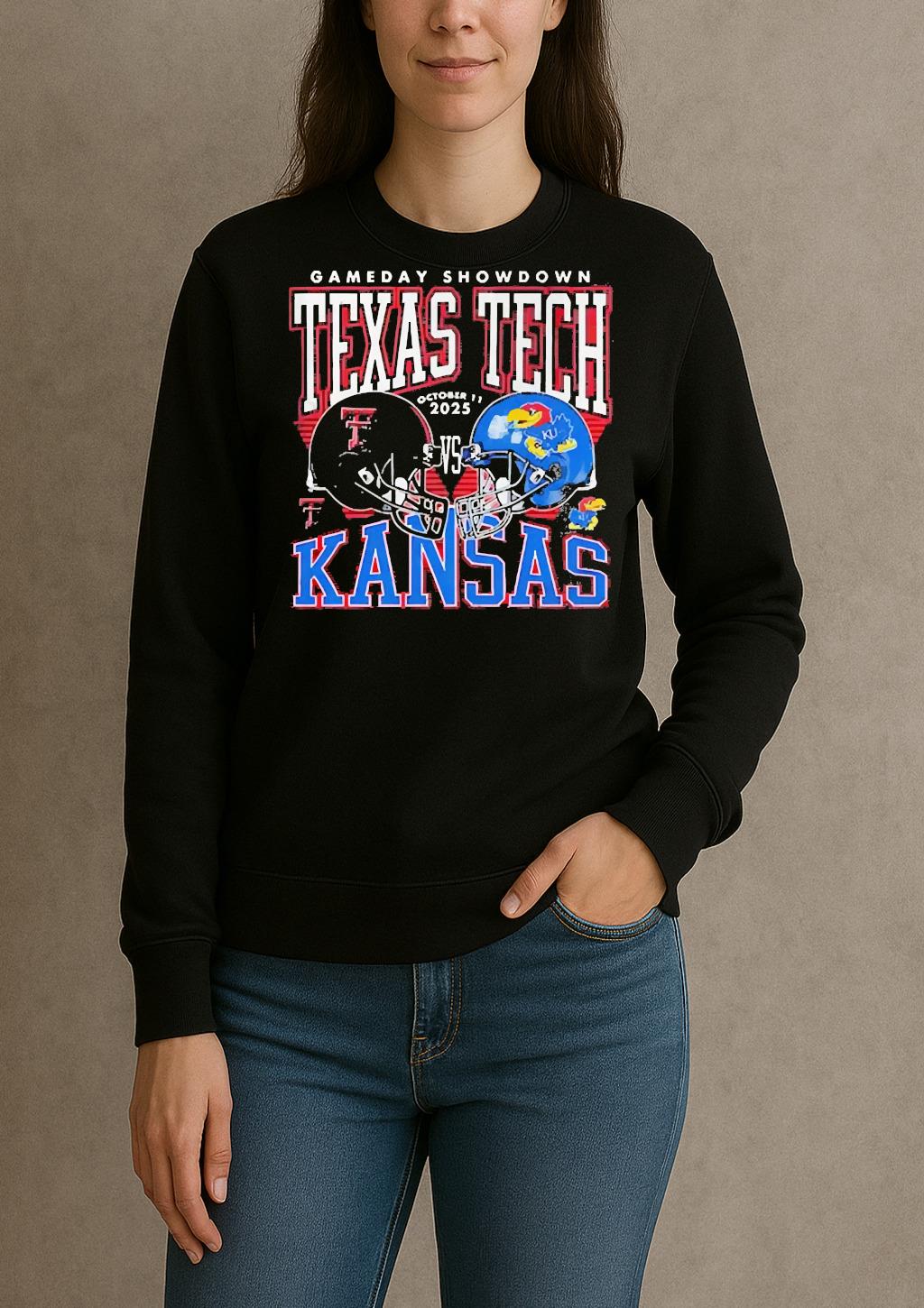 Texas Tech Red Raiders Vs Kansas Jayhawks 2025 Gameday Showdown Premium sweater