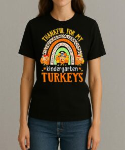 Thankful For My Kindergarten Turkeys Premium Womentee