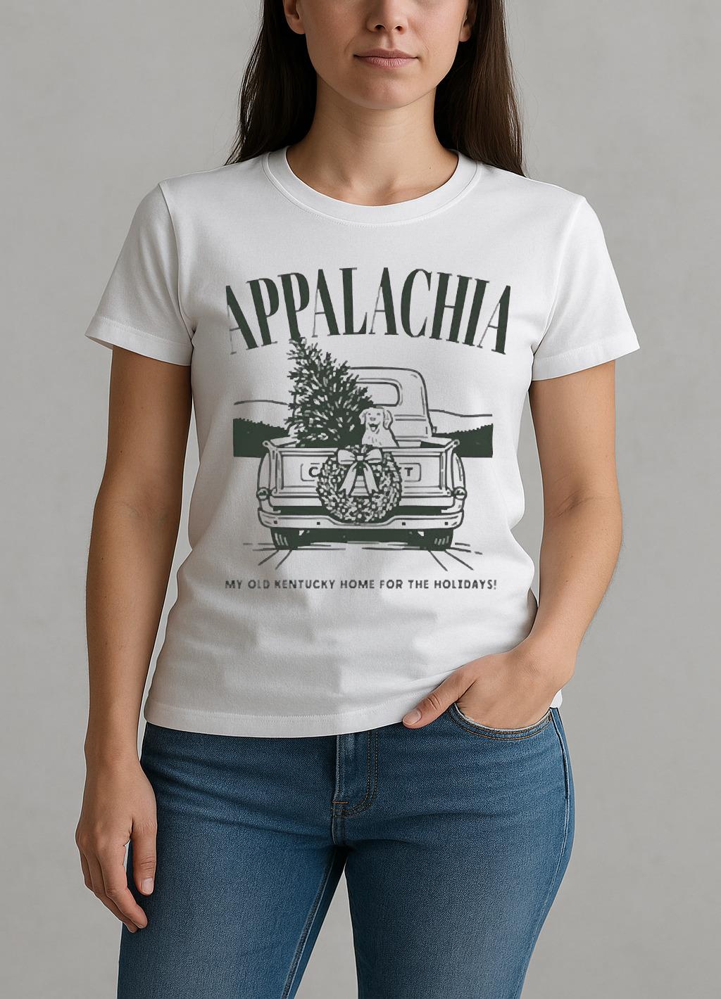 The Appalachian My Old Kentucky Home For The Holiday Christmas Premium W-tee