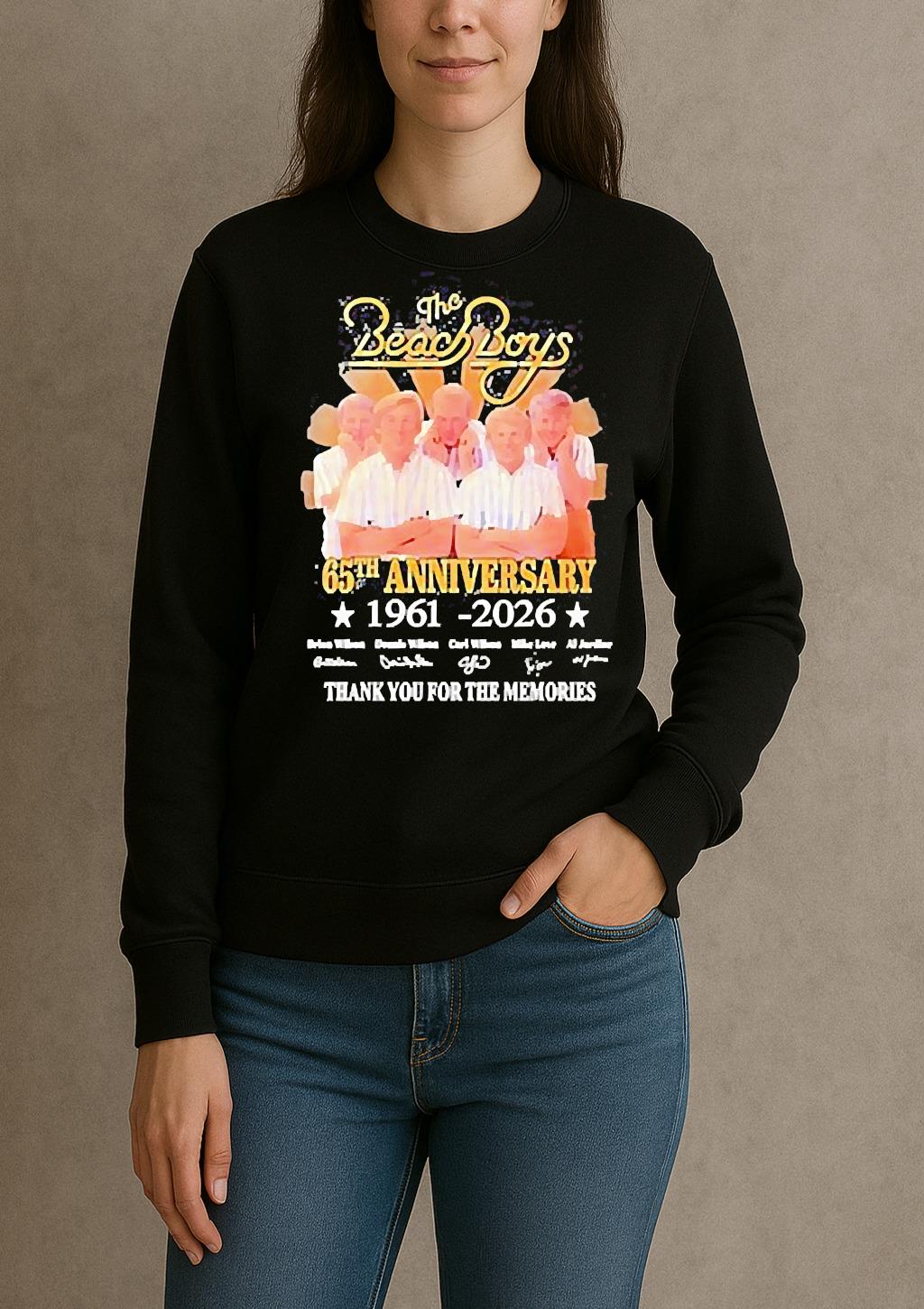 The Beach Boys Band 65Th Anniversary 1961 2026 Thank You For The Memories Shirt sweater