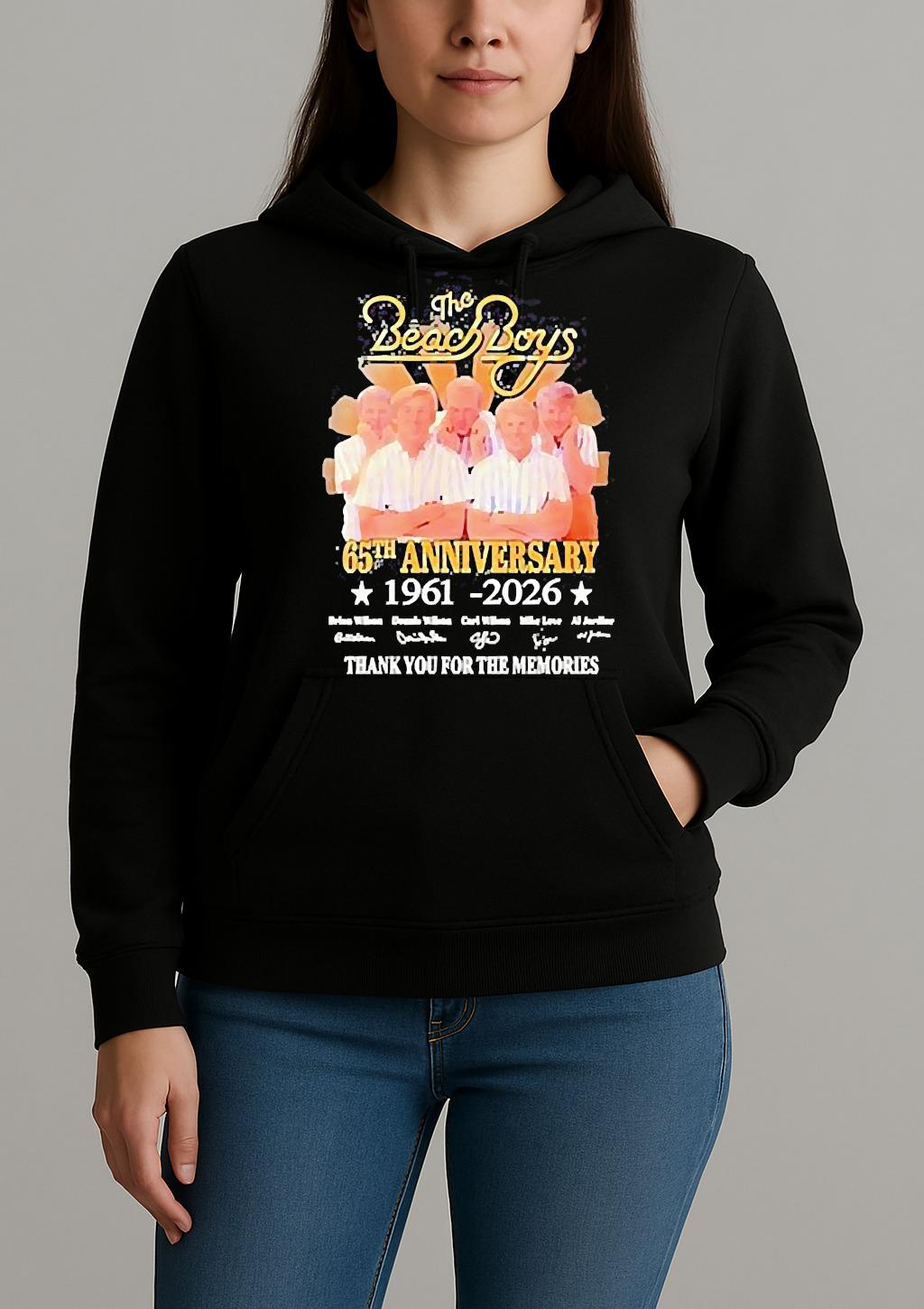 The Beach Boys Band 65Th Anniversary 1961 2026 Thank You For The Memories Shirt Unihoodie