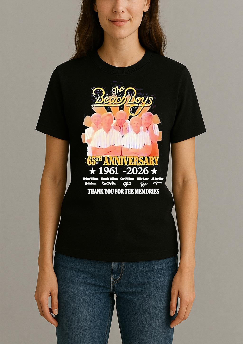 The Beach Boys Band 65Th Anniversary 1961 2026 Thank You For The Memories Shirt Womentee