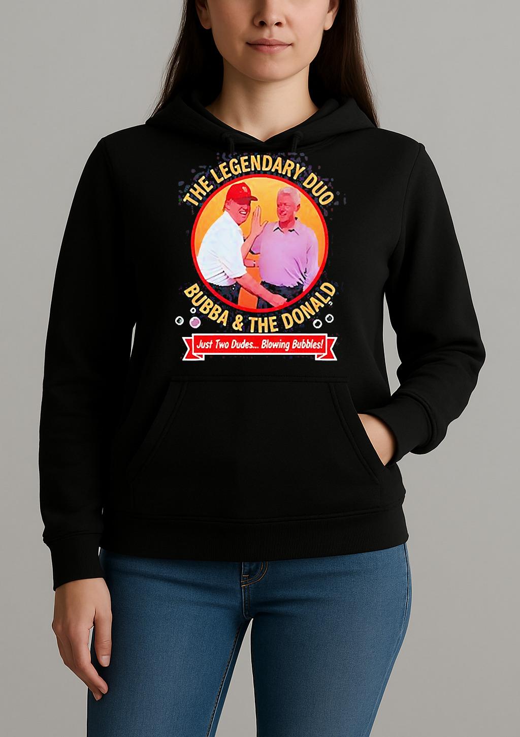 The Leagendary Dua Bubba And Trump Blowing Bubbles Shirt Unihoodie