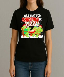 Tmnt All I Want For Christmas Is Pizza Premium Womentee