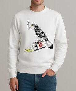 Trashy Grackle Smoking Grackle Bird Premium sweater