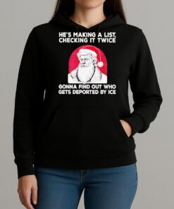 Trump Hes Making A List Checking It Twice Gonna Find Out Christmas Premium Unisexhoodie