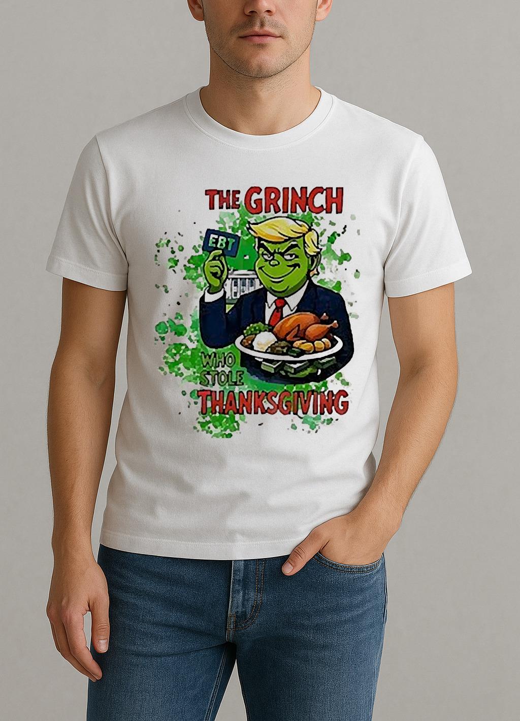 Trump X Grinch Who Stole Ebt Thanksgiving Government Shutdown 2025 Shirt