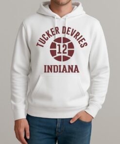 Tucker Devries Hoops 12 Indiana Hoosiers Premium Unisexhoodie