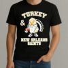 Turkey And New Orleans Saints Football Nfl Happy Thanksgiving Shirt