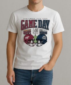 Virginia Tech Hokies Vs Old Dominion Monarchs 2025 Gameday Helmet Matchup Premium Shirt