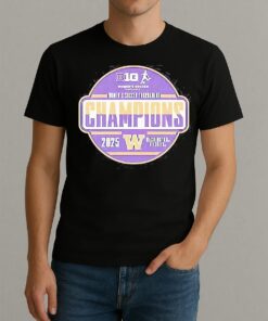 Washington Huskies 2025 Big Ten Womens Soccer Tournament Champions Shirt