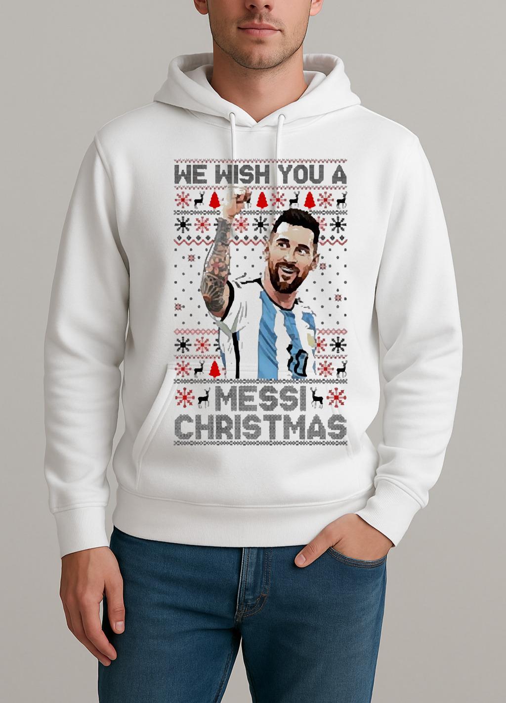 We Wish You A Messi Christmas Ugly Premium Unisexhoodie