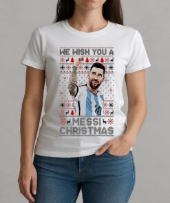 We Wish You A Messi Christmas Ugly Premium W-tee