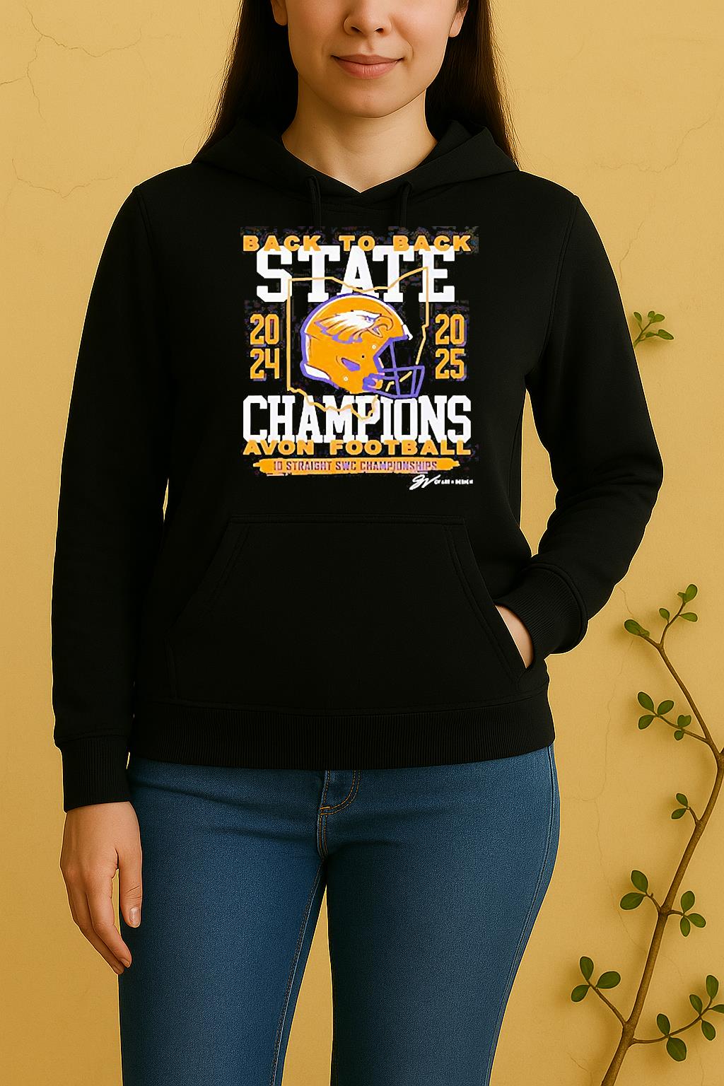 Avon Eagles Back To Back 10 Straight Swc Championships Unisex Hoodie