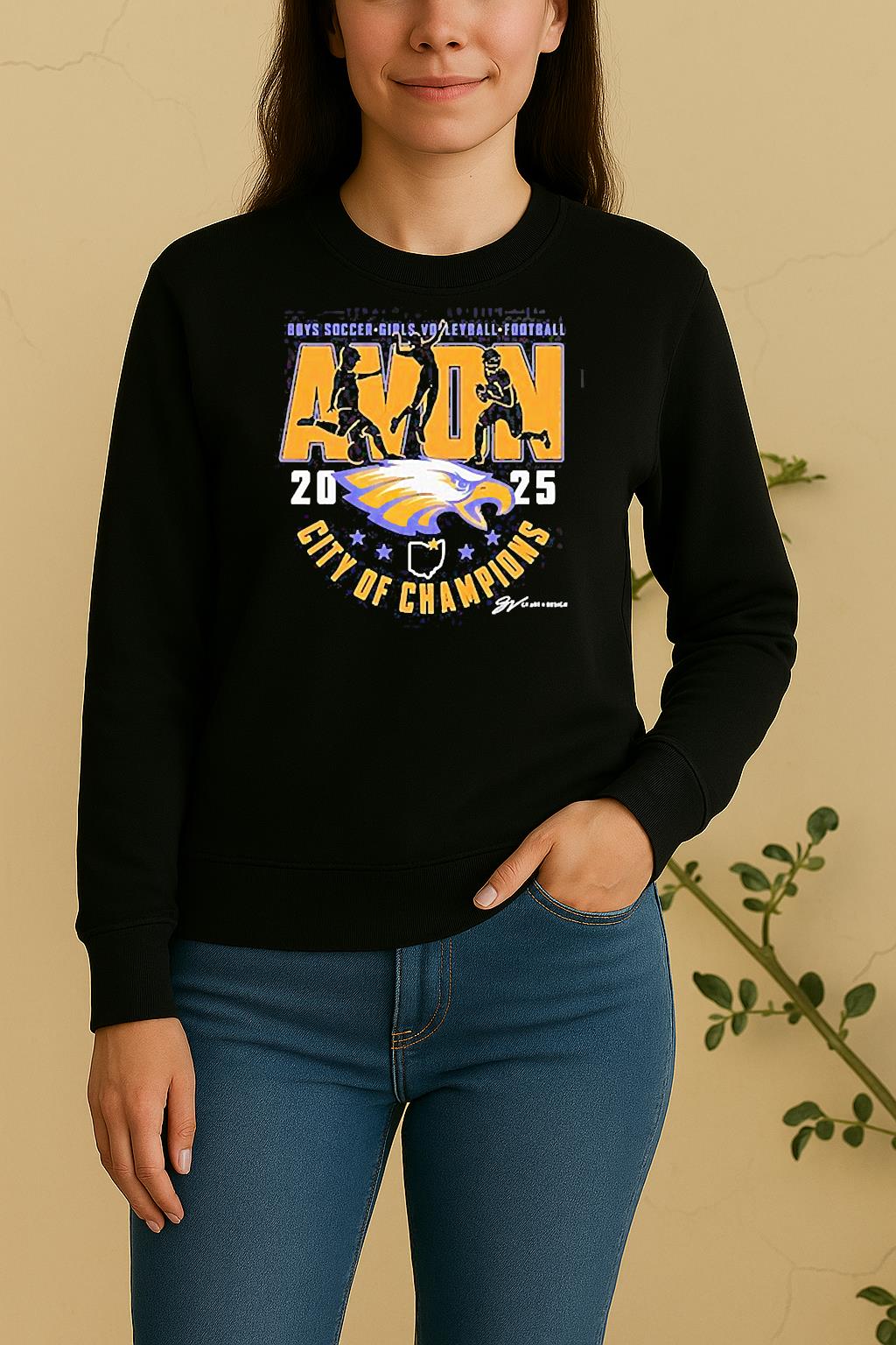Avon Eagles Boys Soccer Girls Voleyball Football City Of Champions Sweater