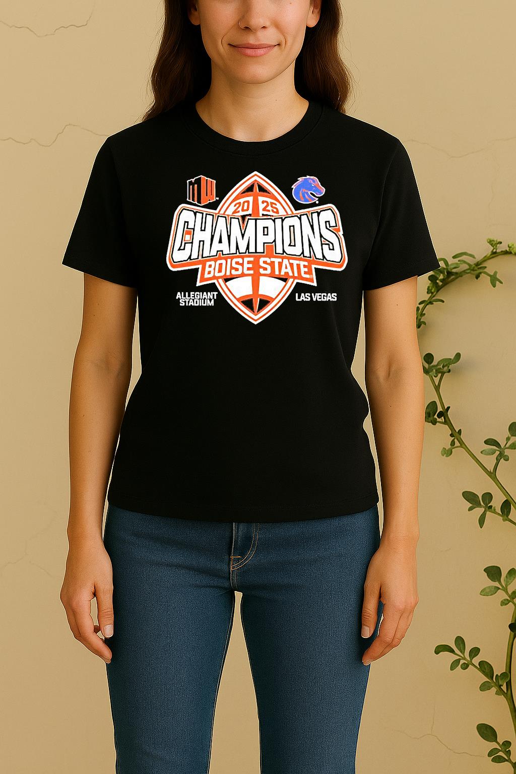 Boise State Broncos 2025 Mountain West Football Champions Women Shirt