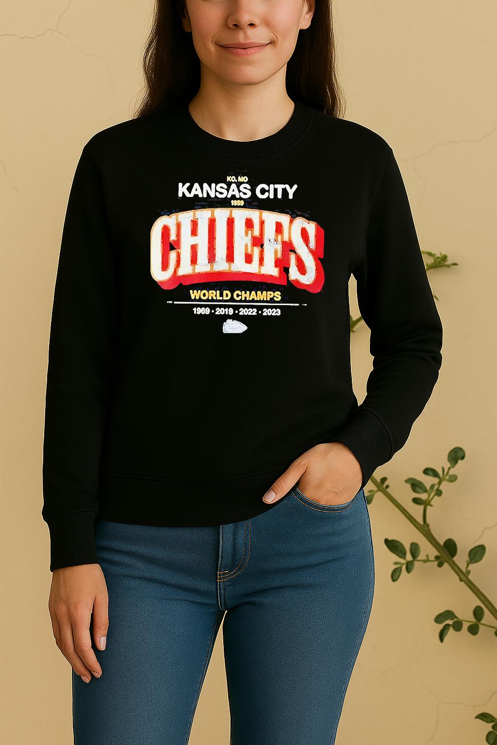 Brittany Mahomes X Chiefs World Champs Game Day Sweater
