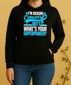 Buffalo Bills Im Kicking Cancers Butt Whats Your Superpower Unisex Hoodie