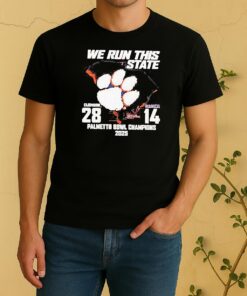 Clemson 2025 Palmetto Bowl Champions We Run This State 28 14 Carolina Shirt