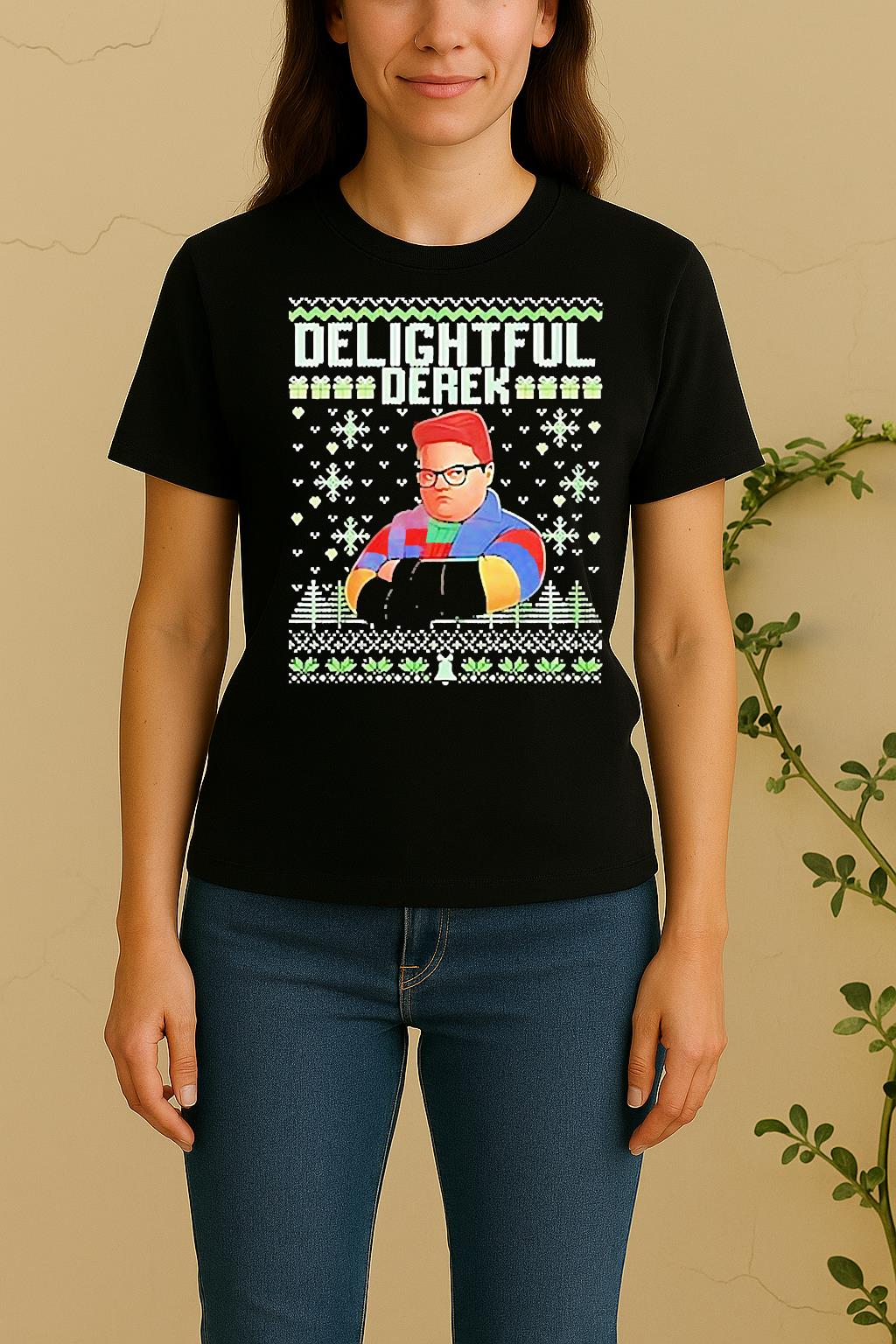Delightful Derek Ugly Christmas Women Shirt