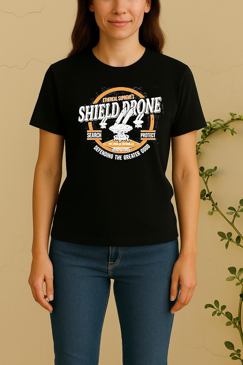 Ethereal Supremes Shield Drone Search Protect Defending The Greater Good Women Shirt