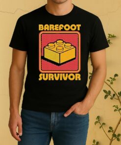 Foot Brick Survivor Barefoot Lego Survivor Shirt