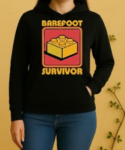 Foot Brick Survivor Barefoot Lego Survivor Unisex Hoodie