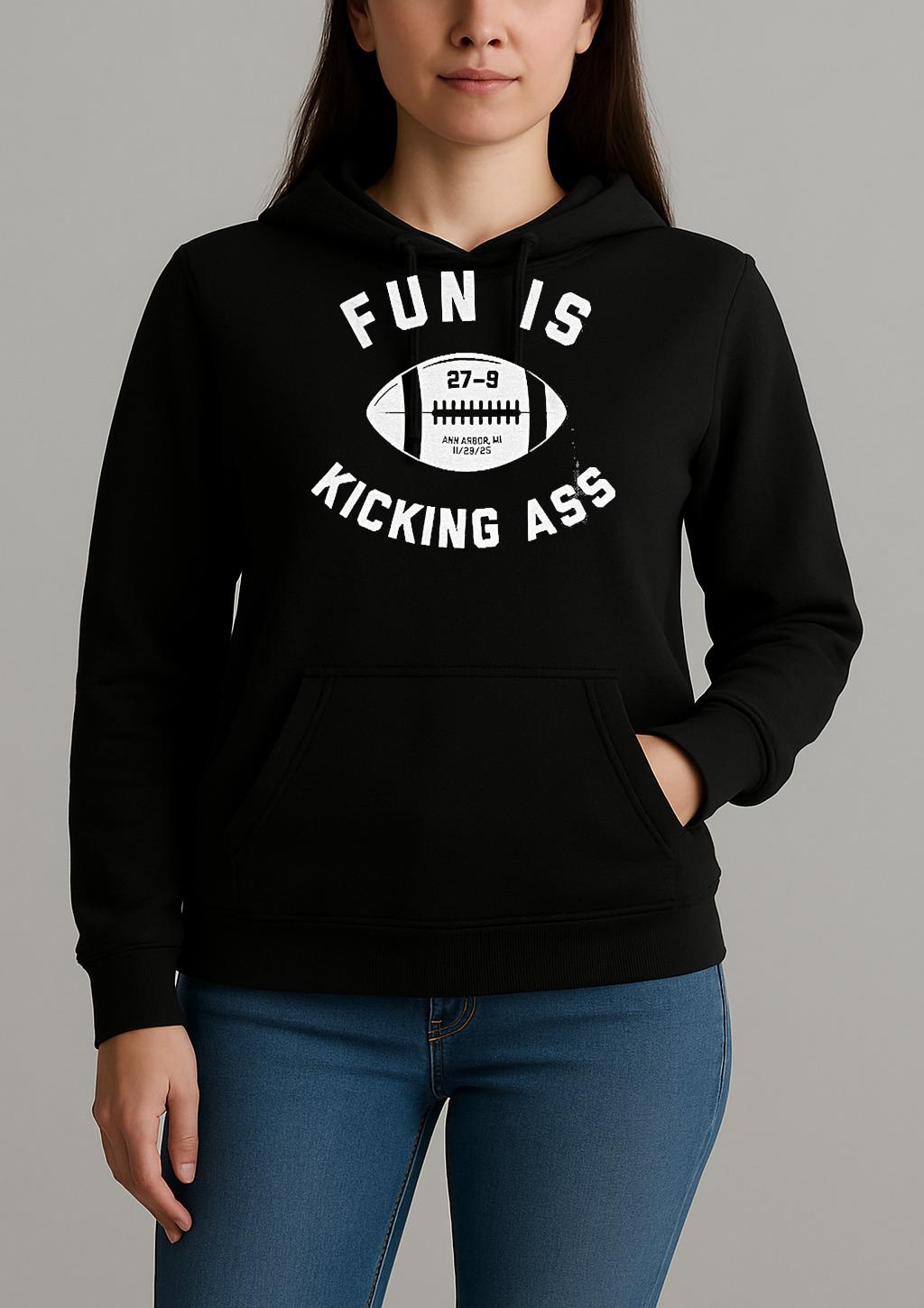 Fun Is Kicking Ass 27 9 Ohio State Buckeyes Football Nfl 2025 Unisexhoodie