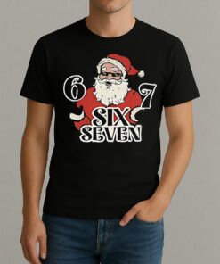Funny Santa Claus 6 7 Six Seven Merry Christmas Shirt