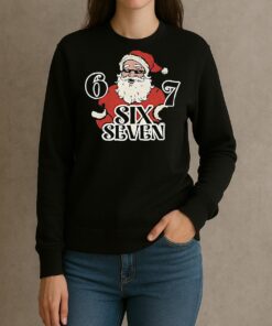 Funny Santa Claus 6 7 Six Seven Merry Christmas sweater