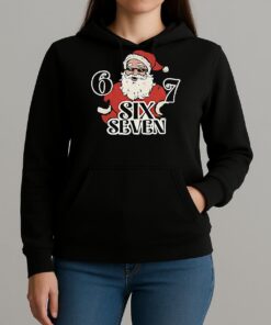 Funny Santa Claus 6 7 Six Seven Merry Christmas Unisexhoodie