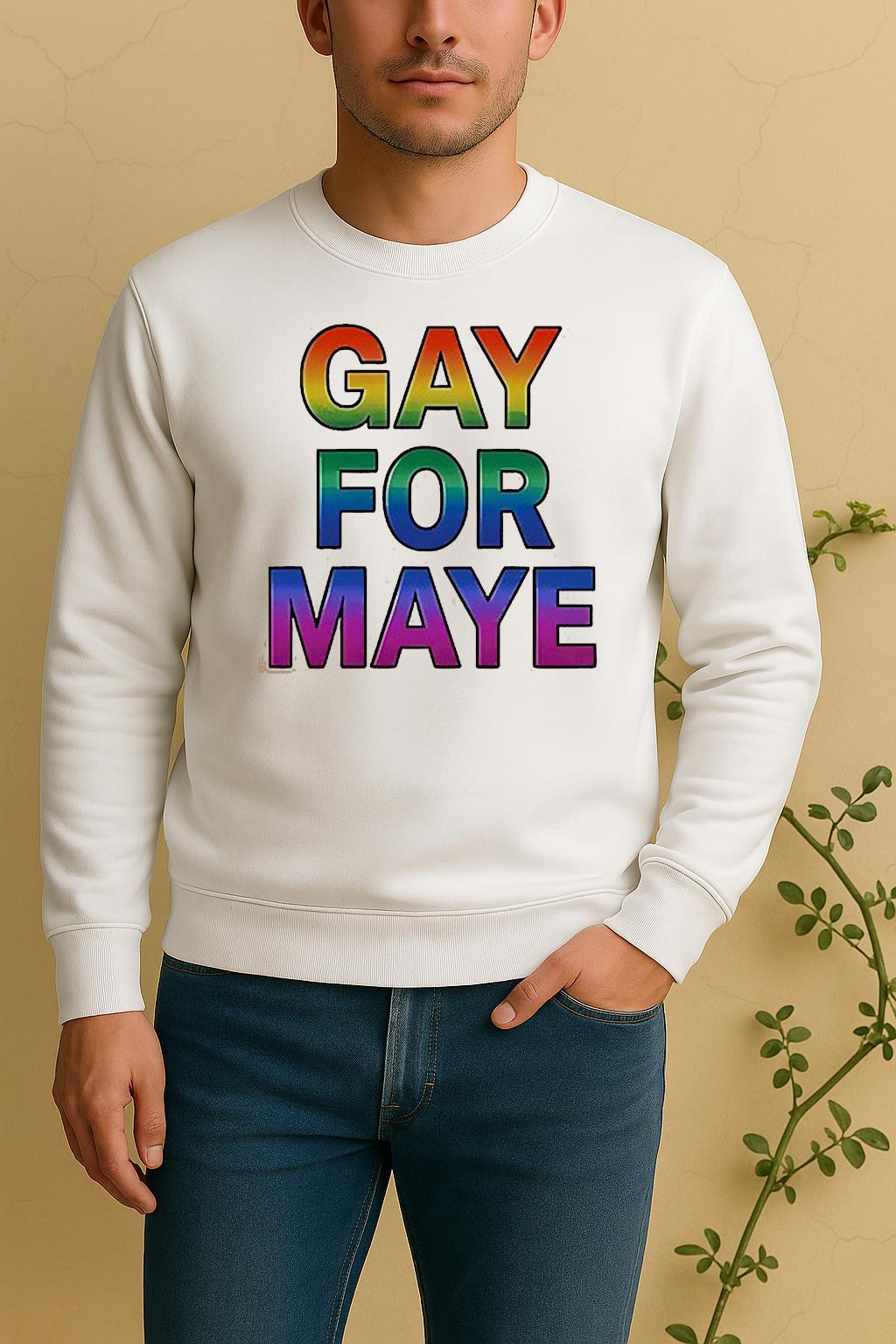 Gay For Maye New England Patriots Rainbow Sweater